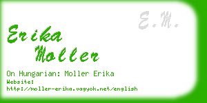 erika moller business card